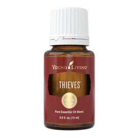 Young Living Thieves - 15ml - Purifying Essential Oil Blend - Known for Refreshing Breathing Experiences - 100% Pure Aromatherapy Diffuser - Natural Cleaning Home Fragrance