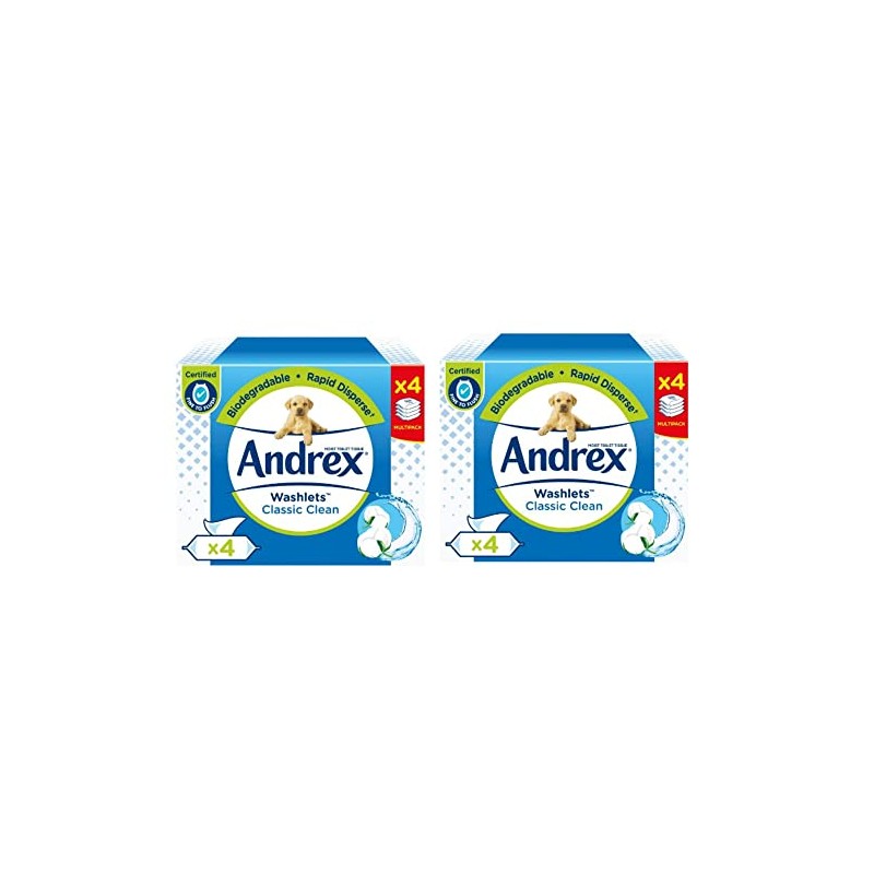 8 Pack (2 x 4 Pack) Washlets Classic Clean Cotton