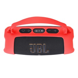 Hzycwgone Silicone Cover Case for JBL Charge 5 Wi-Fi Portable Wireless Speaker/Charge 5 Bluetooth Speaker,for JBL Charge 5 Wi-Fi/Charge 5 Carrying Skin Shoulder Bag Accessories(Red)