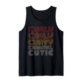 Afro I Natural Hair I Curly Coily Curvy Caramel Cutie Tank Top