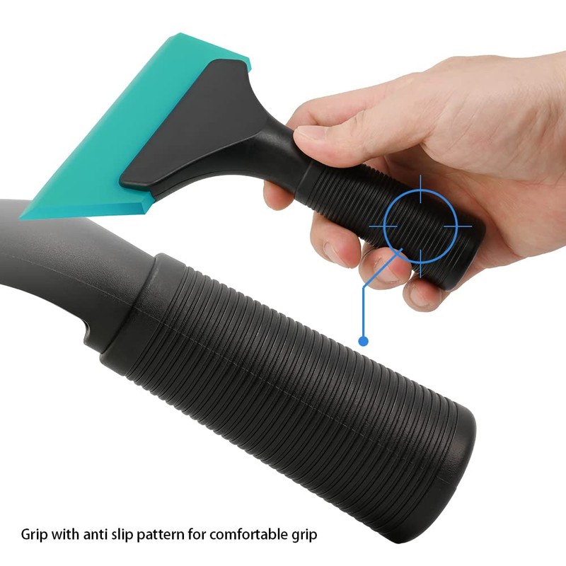 FOSHIO Small Squeegee with 5 Inch Light Blue Rubber Blade