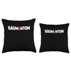 Badminton Graphic Badminton Player Shuttlecock Sports Smash Throw Pillow