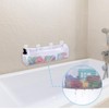 Bathtub Toy Storage Holder - 3 Compartment Horizontal Bath Toy