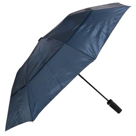 Coopers of Stortford Strongest Windproof Umbrella, Folding, 41CM/ 16IN Long (Navy)