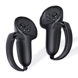 SUPERUS Controller Grips Cover for Meta Quest 3S/Quest 3, Anti-Slip Texture - VR Accessories Compatible with Quest 3S/Quest 3, Silicone Controller Grips Cover with Adjustable Knuckle Straps
