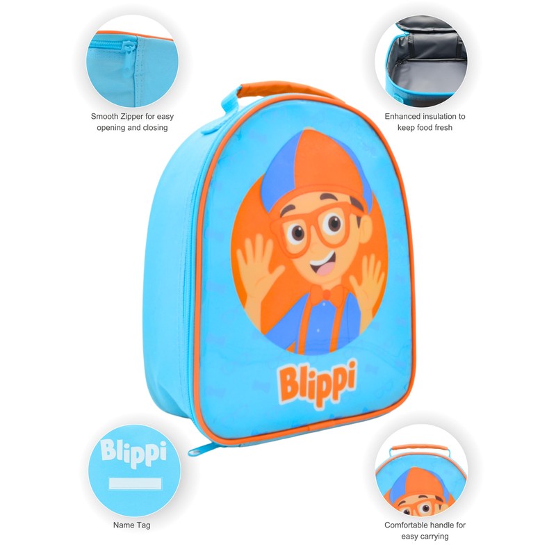 HOX 93237 Officially Licenced Blippi Lunch Bag, Polyester, 1.5 liters