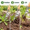 Wooden Handle Hand Weeder for Garden Weed Removal – Stainless