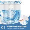 Marble Hookless Shower Curtain with Snap in Liner, 71x74 in,