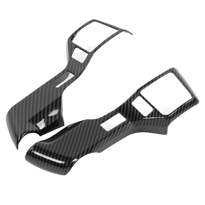 2Pcs Steering Wheel Sticker Carbon Fiber Style Cover Interior Trim