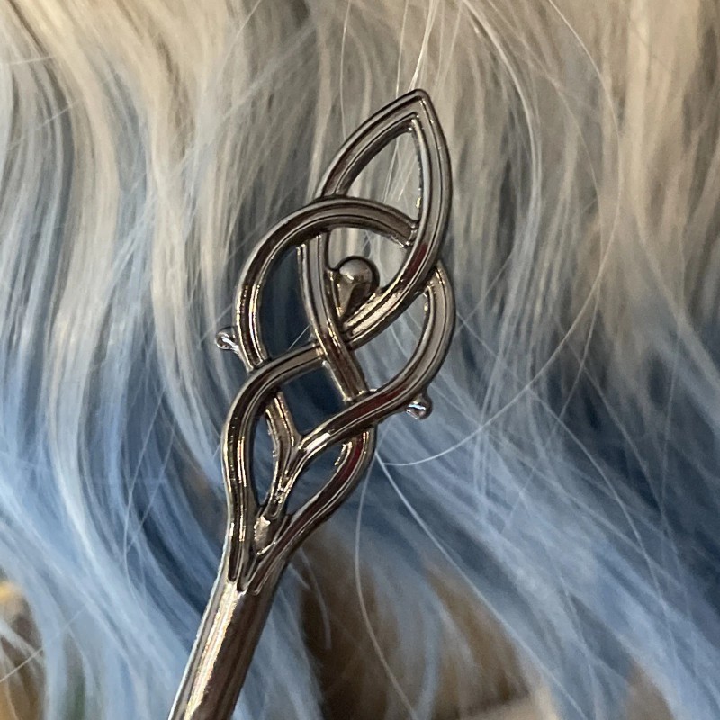Unbranded Norse Dark Silver Celtic Hair Stick Viking Knot Pin