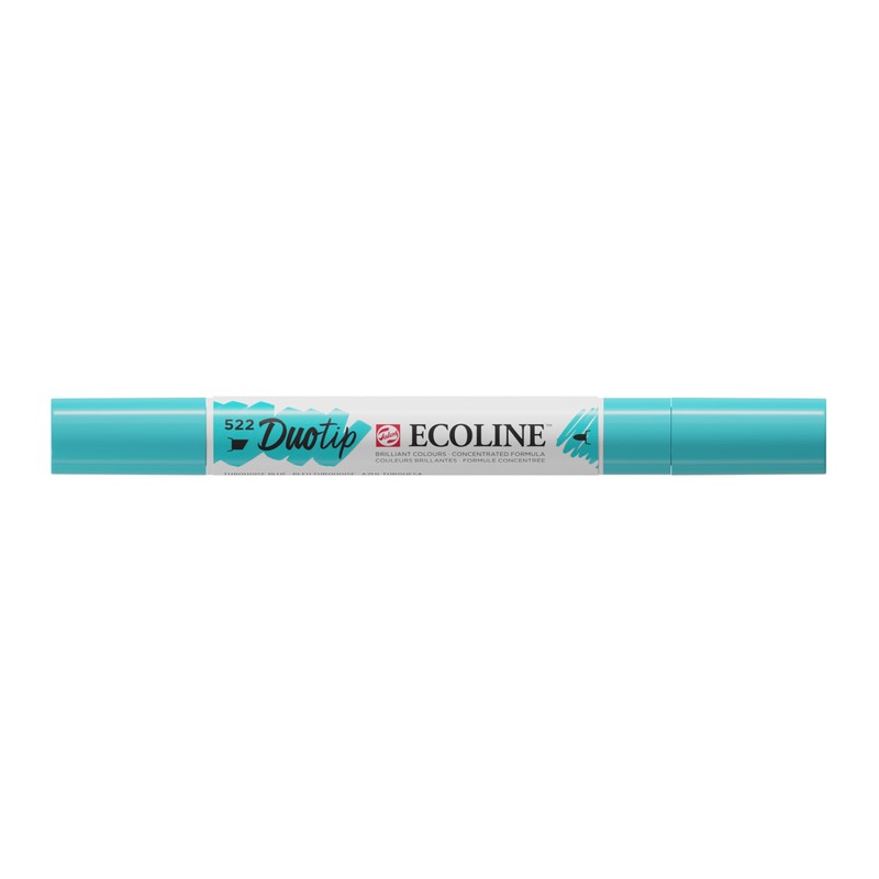 Craftelier Duotip Ecoline Watercolour Pen with Double Tip, Turquoise Blue