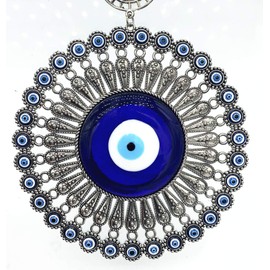 Blue Evil Eye Turkish Nazar Protective Wall Room Hanging Decoration Amulet Ornament -DPL03 (Blue-4)