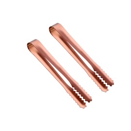 EDAR Ice Tongs, Stainless Steel, 5.7 inches (14.5 cm), Rose Gold, Set of 2, Dishwasher Safe
