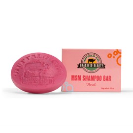 BUFFALO GAL MSM Shampoo Bar, Non-Soap Natural Shampoo Bar, pH Balanced and Non-Stripping Bar Shampoo, Suitable for All Hair Types, Floral, 4 oz