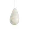 Himalayan Marble Pear Drop Light Pull - White Marble