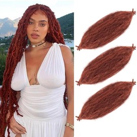 8 Packungen vorgetrennte federnde Afro-Twist-Haare, synthetische Marley-Häkel-Flechten für gealterte weiche Locken, Verlängerung für schwarze Frauen (#350, 30,5 cm (3 Stück)