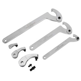 KUNTEC 8pcs Adjustable Hook & Pin Wrench Spanner Tool Kit for Bicycle, Bike, Motorcycle Suspension Collar, Nut Adjustment