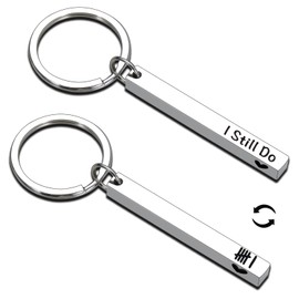 Perleddom 6th Anniversary Iron Gifts for Her Him 6 Year Anniversary Wedding Gift for Wife from Husband 6th Anniversary Iron Gift Keychains Valentines Present for Women Men Wedding Registry Items