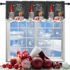 Abaysto Gnome Valance for Window Merry Christmas Window Toppers Curtain