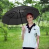 LANBRELLA Travel Umbrella, Compact Folding Vented Double Canopy Auto Open
