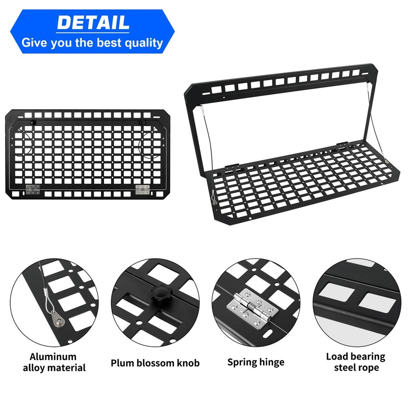 for Ford Bronco 2021-2024 Tailgate Table Rear Foldable Storage Cargo