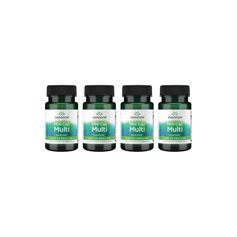 Swanson Daily Multivitamin Without Minerals 30 Veg Capsules (4 Pack)