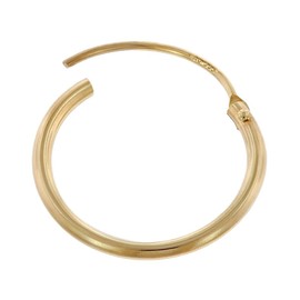 trendor 28081 Women's Earrings Gold 333 / 8K Hoop Earrings Width 1.3 mm Diameter 15 mm Elegant Earrings for Women Timeless Gift Idea, Unit size, Yellow Gold, No Gemstone