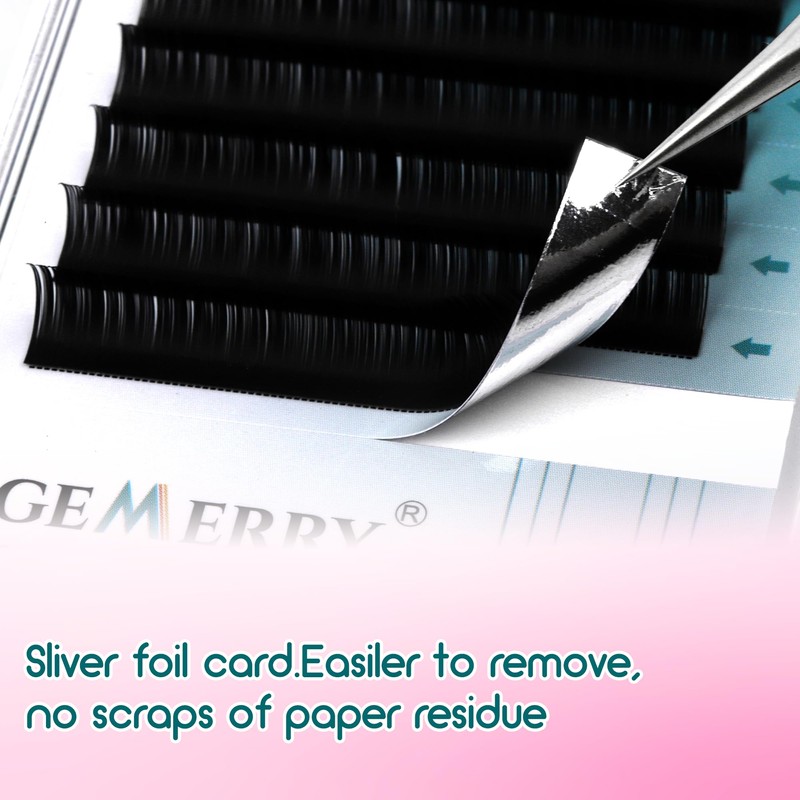 Gemerry Single Eyelash Extension Classic Thickness 0.07/0.15/0.18/0.20 mm C/D Curl,