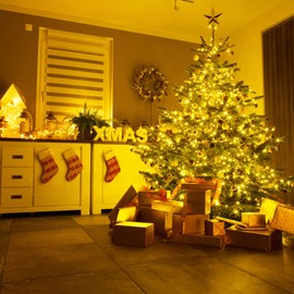 LED Fairy String Lights - Moobibear 99ft 300 LEDs Dimmable Outdoor/Indoor Starry String Lights, Warm White Copper Lights with Remote Control for Garden Room Patio Party Valentines Day Decor 2Pack