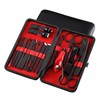 18PCS Nail Clippers Set Black Stainless Steel Portable High Strength