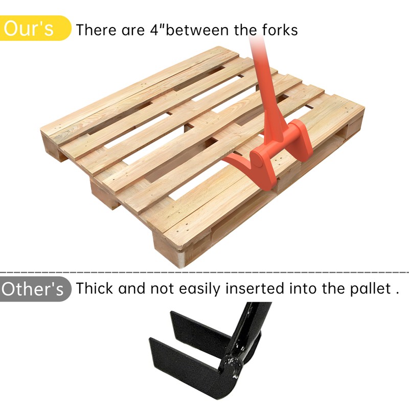 Upgrade ZOOKASEA Pallet Buster 50" with Handle, Heavy Duty Deck