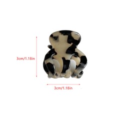 ArrErr 4 Pack Mini Hair Clips Tortoise Shell Leopard Grain 1.2'' Small Claws Pull Back Holder Grip Jaw Clip Barrette Hairpin Clamps for Women Girls Thin Thick Kawaii Hair Bangs