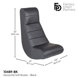 Soft Ergonomic Horizontal Soft Video Rocker - Great for Reading, Gaming, Meditating, or TV for Kids Teens and Adults - Navy