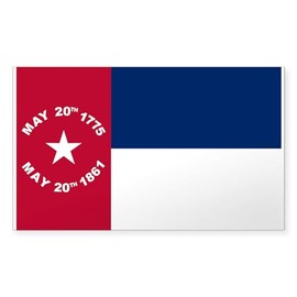 CafePress NC 1861 Flag Sticker Rectangle Bumper Sticker Car Decal