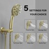 BWE Brushed Gold Shower System Modern Shower Faucet Set Including
