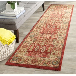 Safavieh Mahal Collection MAH697A Traditional Oriental Runner, 2'2" x 8' , Red / Natural