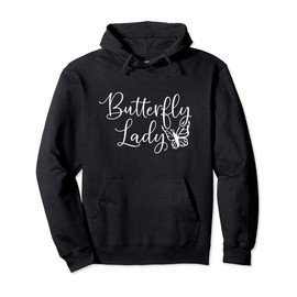 Cute Butterfly Lady with Pretty Butterfly Graphic Pullover Hoodie