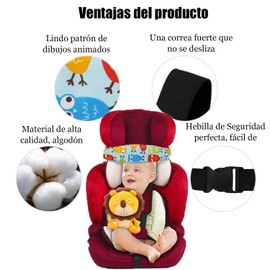 2 Pcs Cojín Soporte de Cabeza y Cuello Para Niños, Unisex Banda Ajustable para Asiento de Seguridad en Auto, Niños para Asiento de Seguridad en Auto de Niños, Ofrece Protección Segura para los Niños