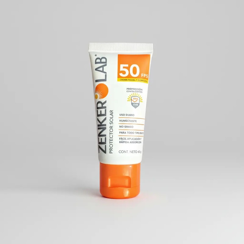 Bloqueador Solar Zenker 50fps Uso Diario Humectante 60 G