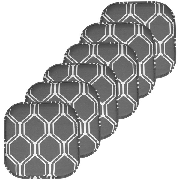 Sweet Home Collection Chair Cushion Memory Foam Pads Honeycomb Pattern