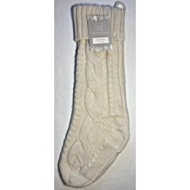 Rachel Ashwell THE FARMHOUSE CREAM CABLE KNIT Stocking 22 INCH NWT