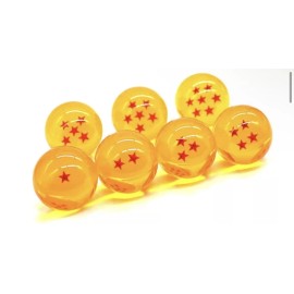 Unbranded NEW Big 4.3 cm Goku Yellow  Color Crystal Dragon ball Z 7 Stars 7pcs/set Anime