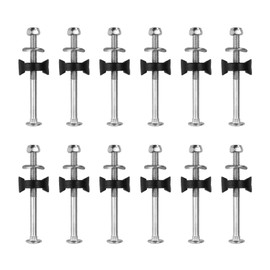 DIYCUT Pack of 12 Trampoline Accessories 5.2 x 77 mm, Trampoline Screws, Trampoline, Stability Tool, Galvanised Steel, Spacer with a Wrench for Fixed Trampoline