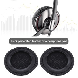 eMagTech 1 Paar Ohrpolster Kompatibel mit Plantronics Blackwire C510 C520 C710 C720 Kopfhörer Protein Leder Ohrmuscheln Headset Ersatzteile Schwarz