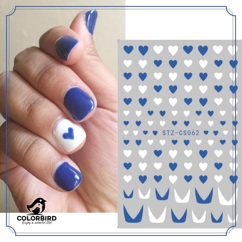COLORBIRD Nail Sticker Art Cute Art Heart Accent Illustration (STZ-CS58,60,61,62,78)