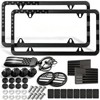 RCKJNJ American Flag License Plate Frames- Heavy Duty Stainless Steel