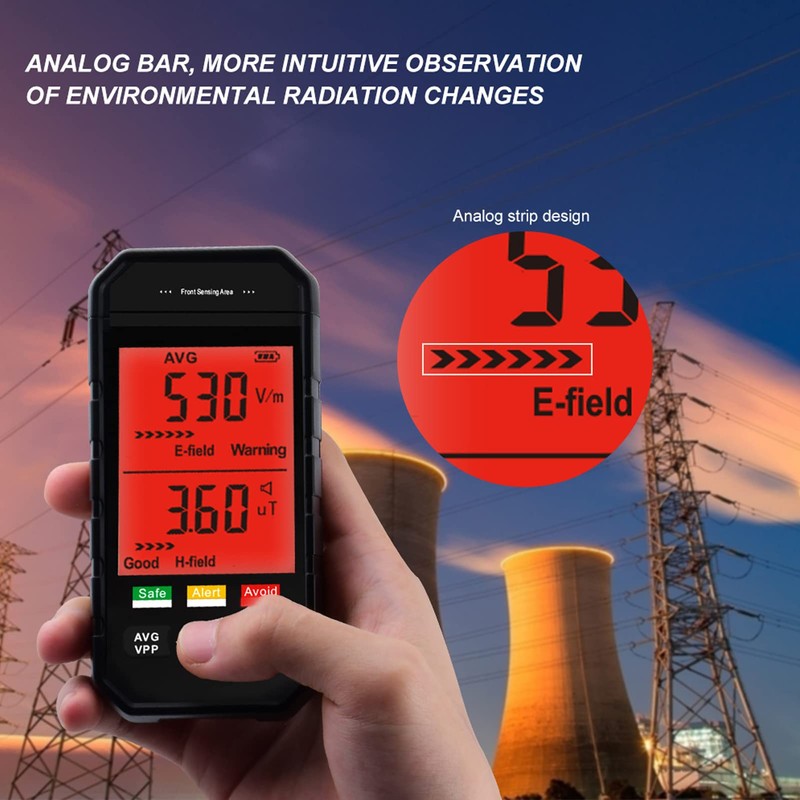 EMF Meter, Radiation Detector for Electromagnetic Fields with Digital LCD