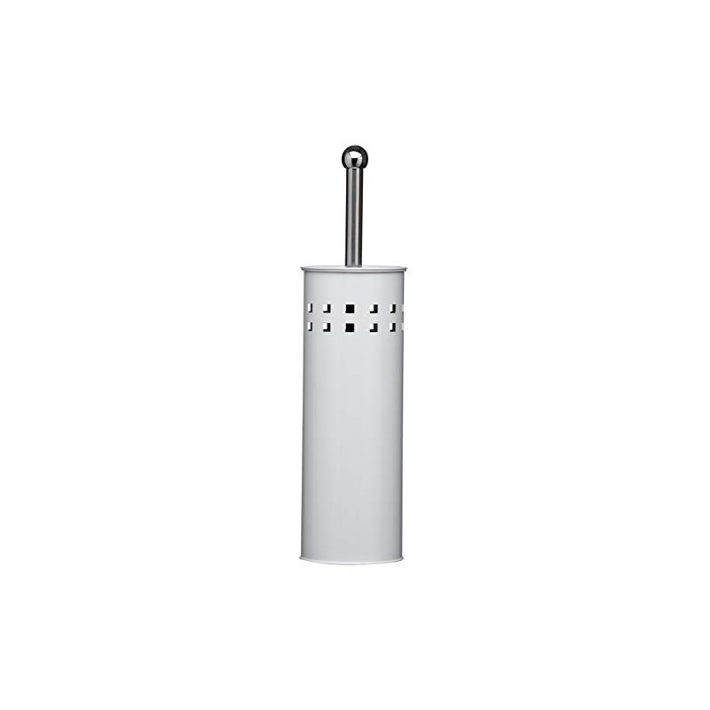 Premier Housewares Toilet Brush, Plastic Stainless Steel, White, M