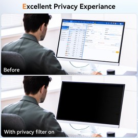 27 Inch Computer Privacy Screen for 16:9 Aspect Ratio Widescreen Monitor - Removable Anti Glare Blue Light Filter, Computer Privacy Shield