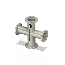 Superior Grade - Cross 4-Ways KF25 Flange Vacuum Adapter, All Ends with KF-25 (NW-25) Flange, Made of Stainless Steel 304, high Vacuum
